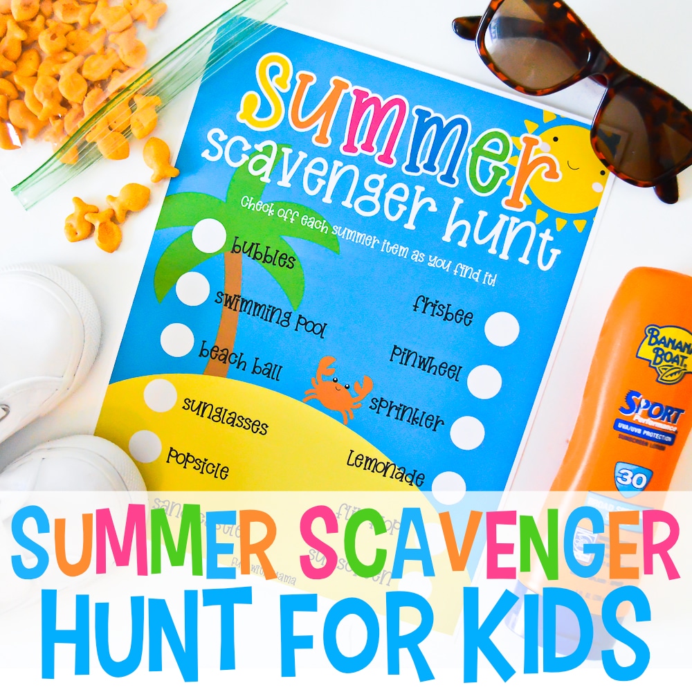 summer scavenger hunt for kids 