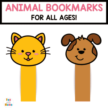 printable animal bookmark craft