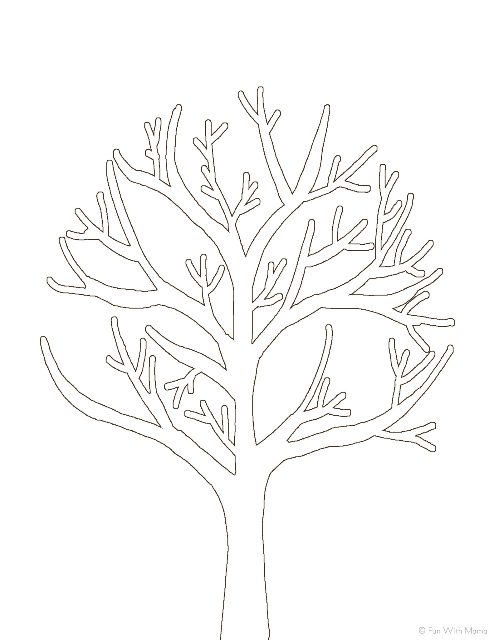 Fall Tree Painting Activity - Fun with Mama