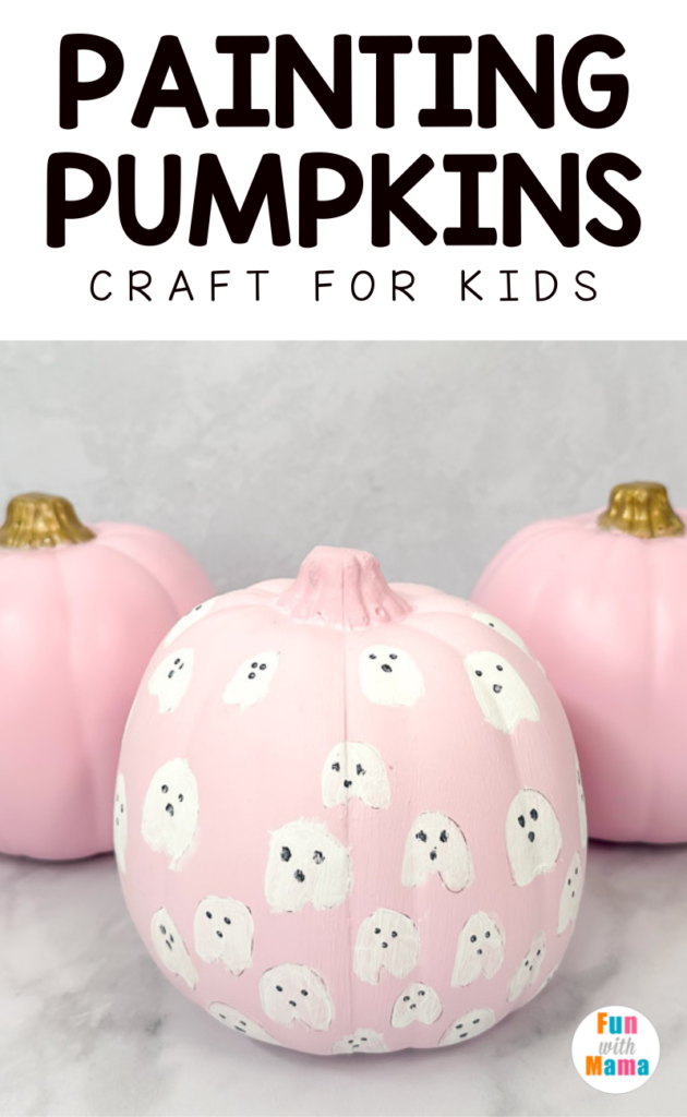 A fun twist on a classic Halloween craft: Painting Pumpkins in with a modern Halloween twist. 