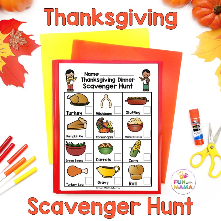 thanksgiving scavenger hunt printable