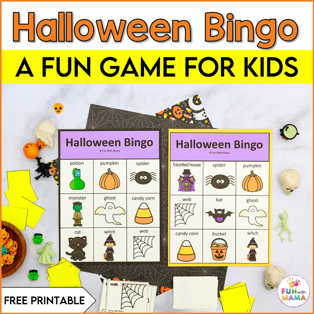 halloween bingo game for kids 
