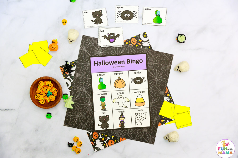 Halloween bingo card printable 