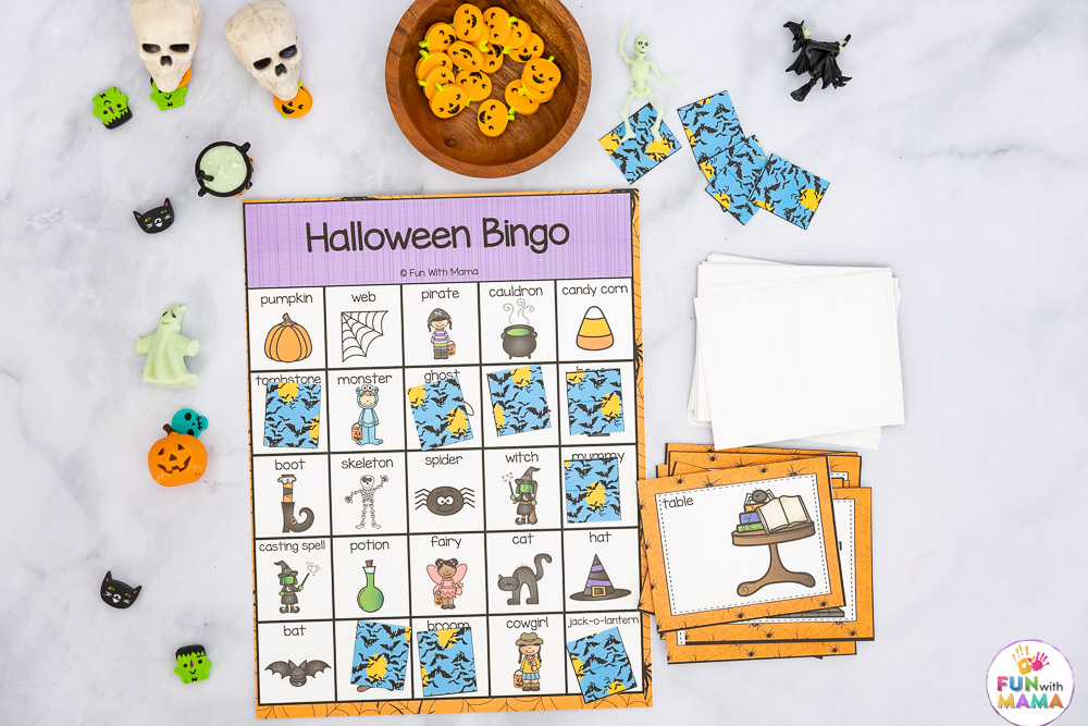 printable bingo card for Halloween