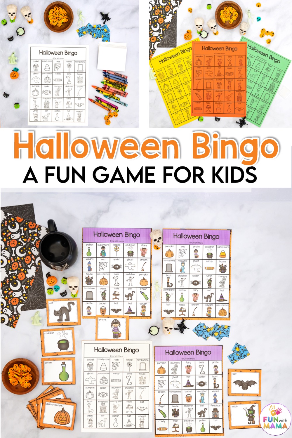 printable halloween bingo game for kids 