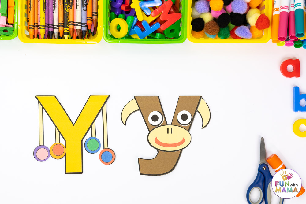 printable letter y crafts - yak, yoyo