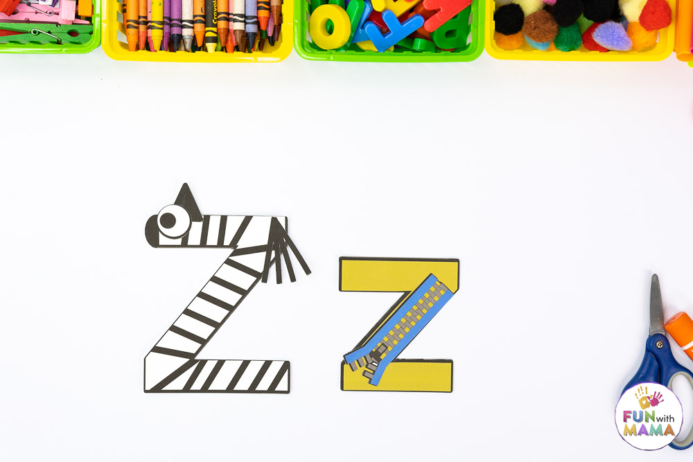 Letter of the week: LETTER Z-NO PREP WORKSHEETS- LETTER Z Alphabet Lore  theme