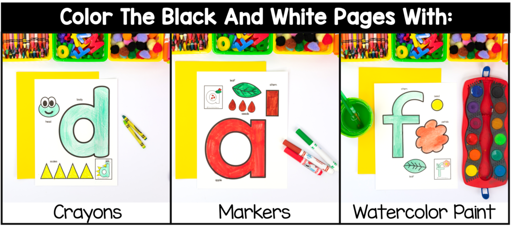 tips on how to color the black and white pages