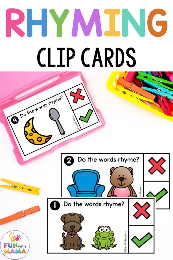 Rhyming Words for Kids Printable Activity