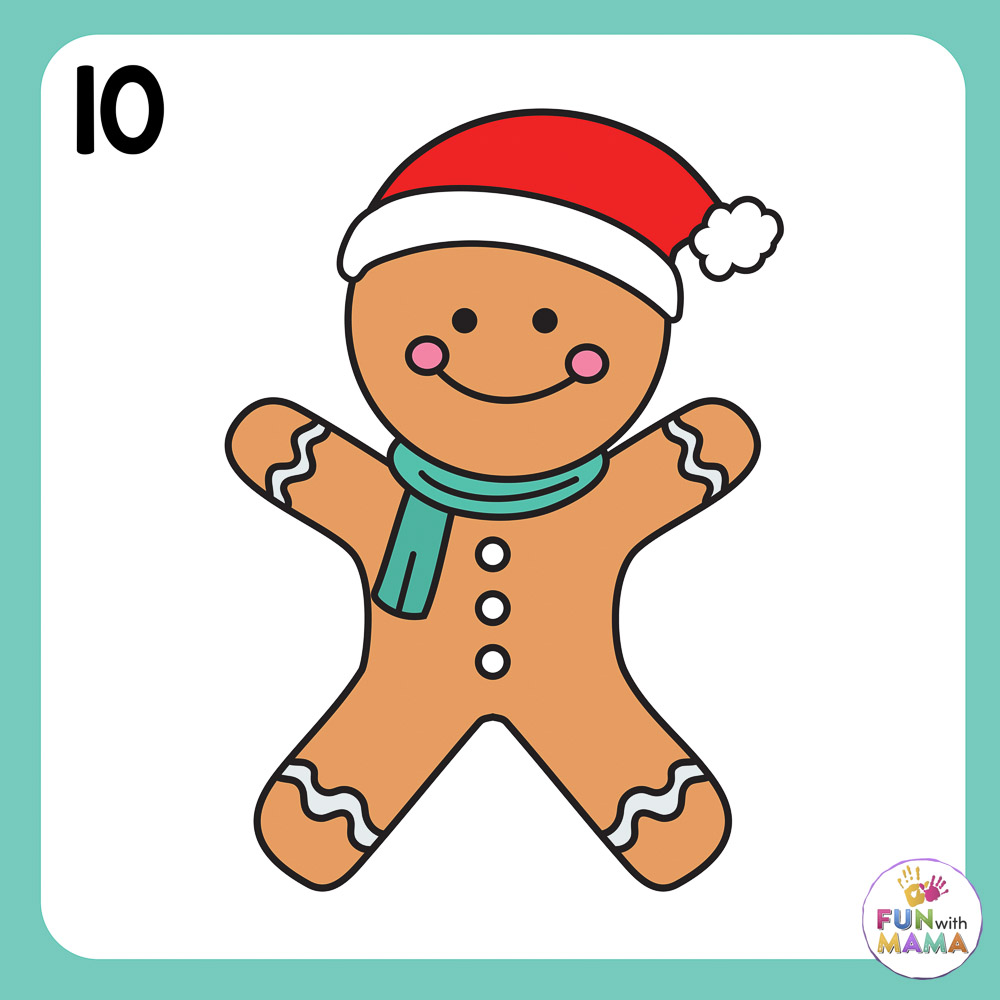 how to draw gingerbread man color in
