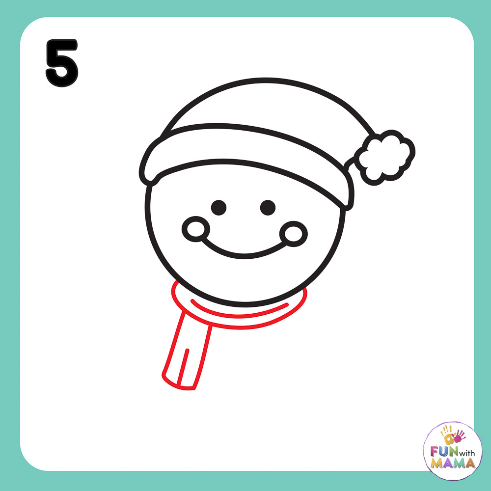 how to draw gingerbread man scarf