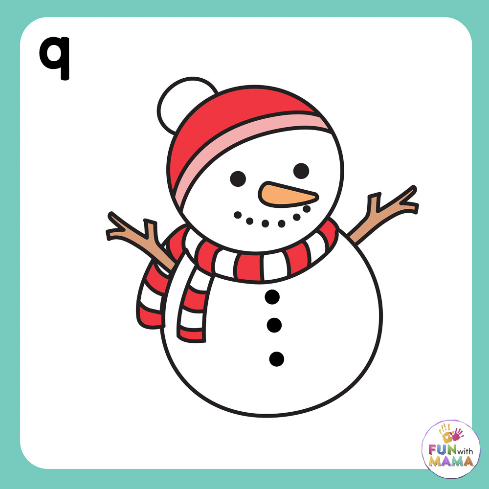 How to draw a EASY Snowman - Step by Step - YouTube