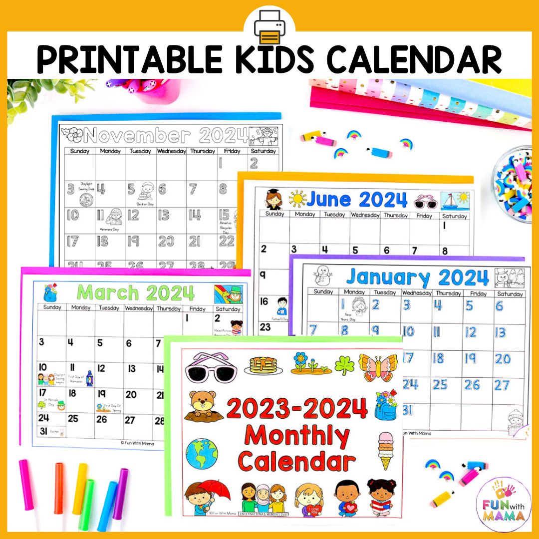 Free Printable 2025 Calendar For Kids