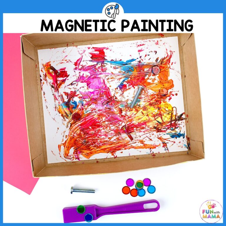 STEAM Magnet Painting- Incorporate Art + Science - Fun with Mama