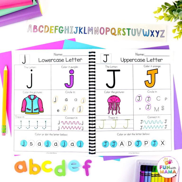 Printable Alphabet Worksheets To Turn Into A Workbook - Fun with Mama