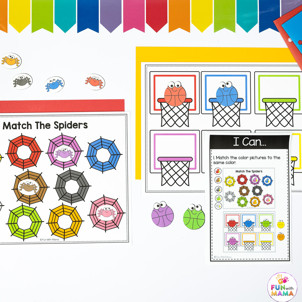 color sorting mats