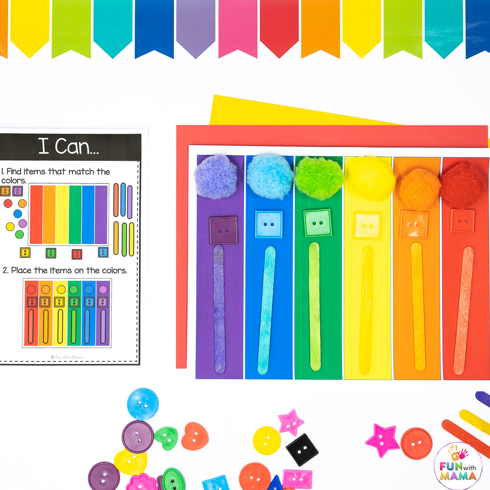 rainbow color mat