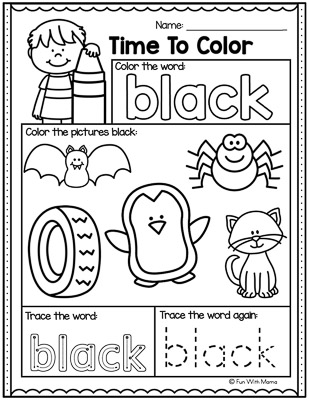 black worksheet