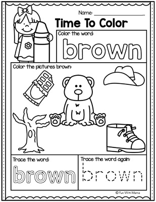 brown worksheet