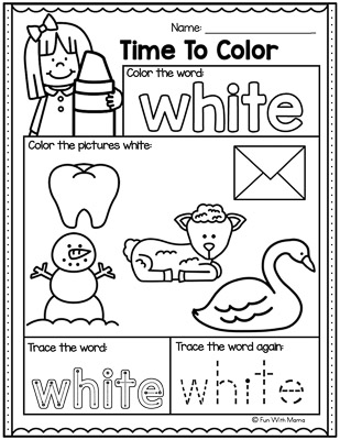 white worksheet