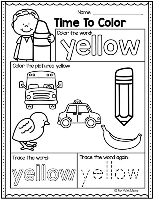 yellow worksheet