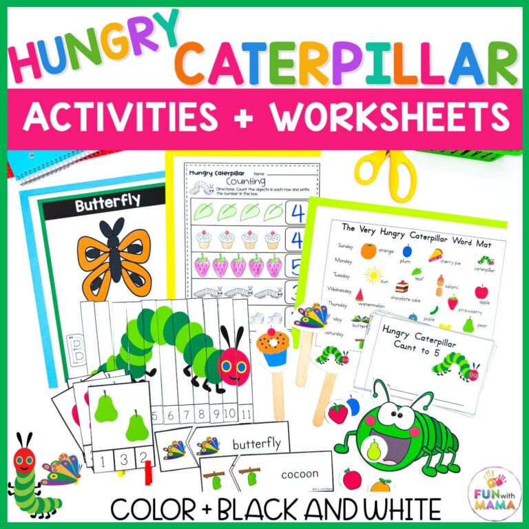 The Very Hungry Caterpillar Activities + Printables - Fun with Mama