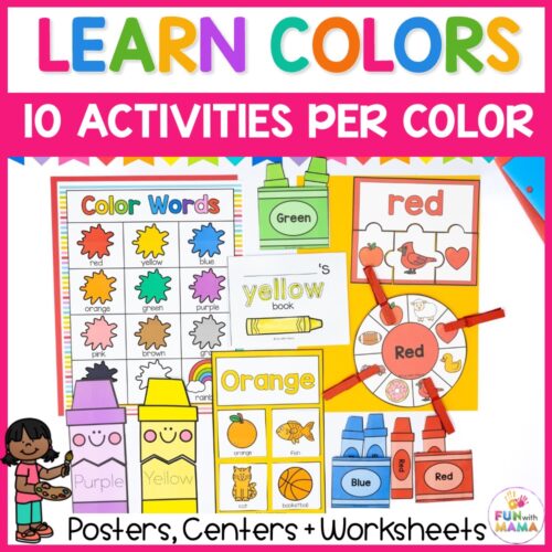 Printable Bingo Colors - Fun with Mama
