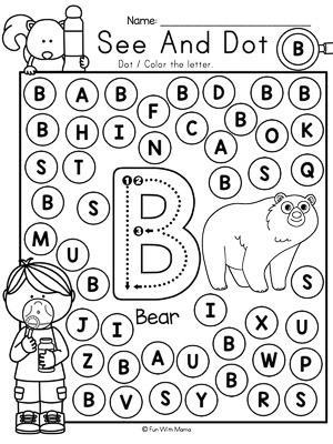 dot marker worksheet