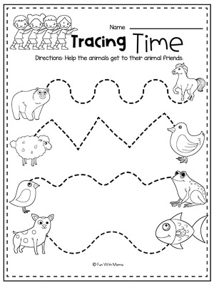 tracing worksheet for preschool