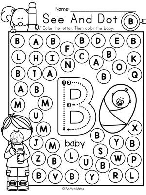 dot marker worksheets