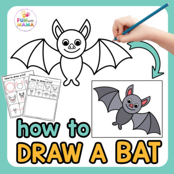 how to draw a bat
