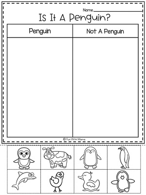 penguin sorting worksheet