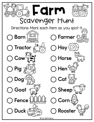 farm scavenger hunt