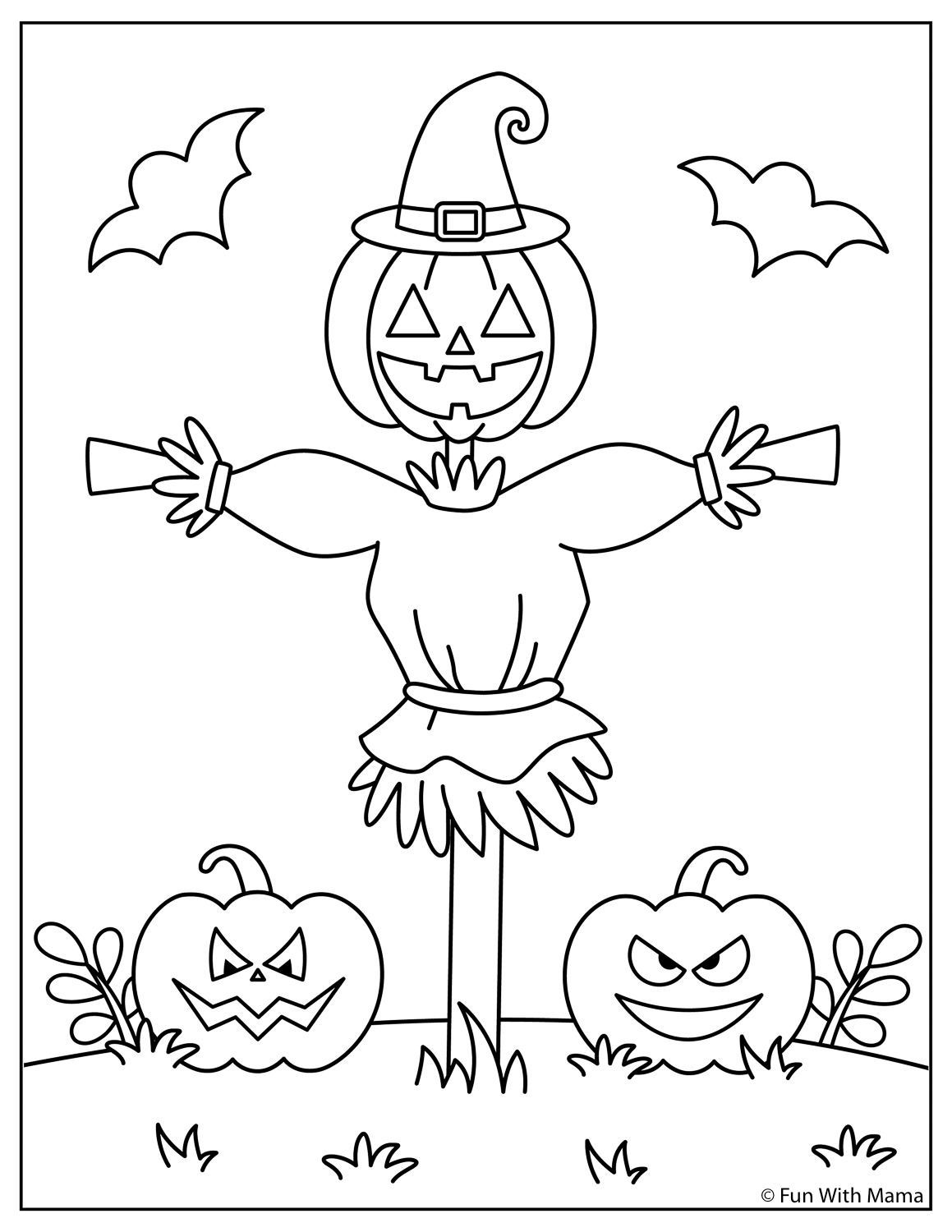 scarecrow coloring page