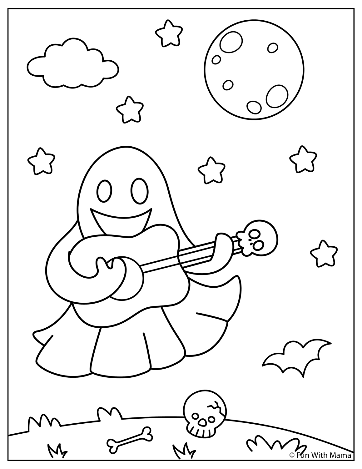 halloween ghost coloring pages