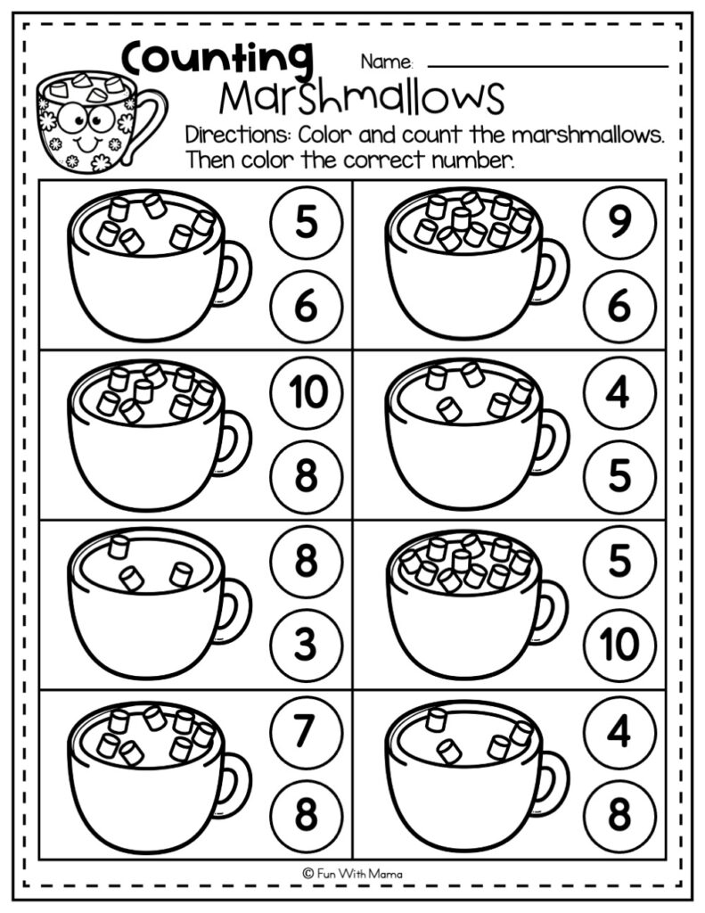 preschool-winter-activities-pack-worksheet-6-counting-marshmallows