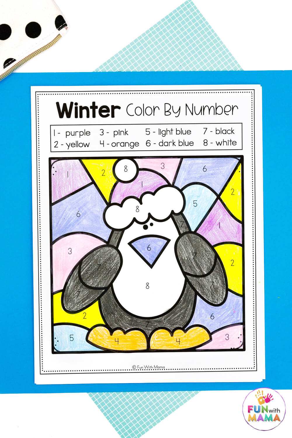 penguin-color-by-number
