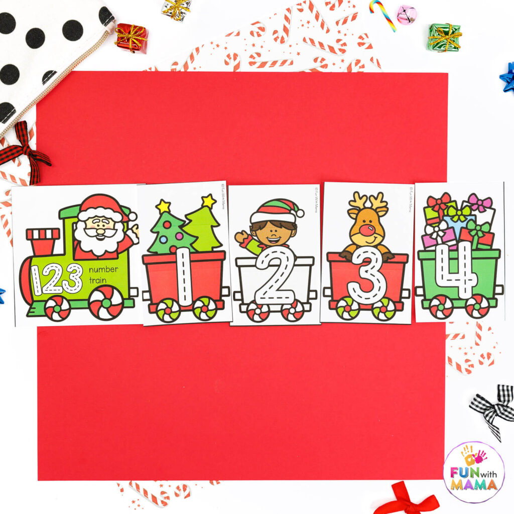 Christmas-activities-for-preschool-number-train