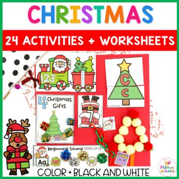 preschool printable christmas worksheets