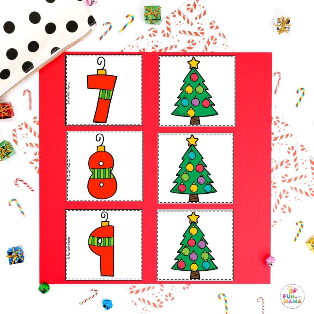 Christmas-activities-for-preschool-number-matching