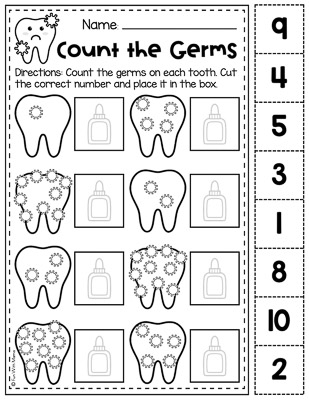 dental-health-counting-worksheet