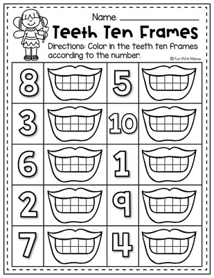 dental-health-teeth-ten-frame-worksheet