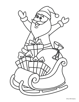 santa's-sleigh-christmas-coloring-pages-free-printable