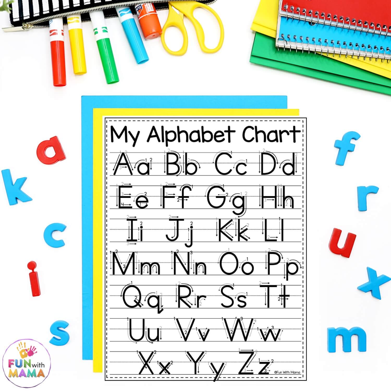 Printable Alphabet Chart With Numbers Printable Alphabet Chart With Numbers
