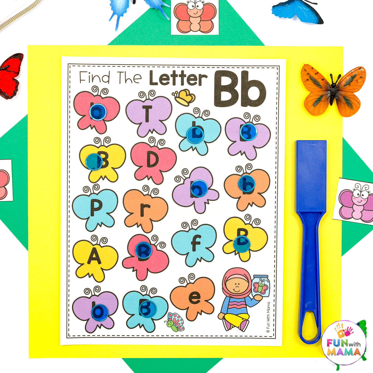 butterfly activities letter hunt