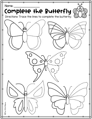 butterfly worksheet patterns