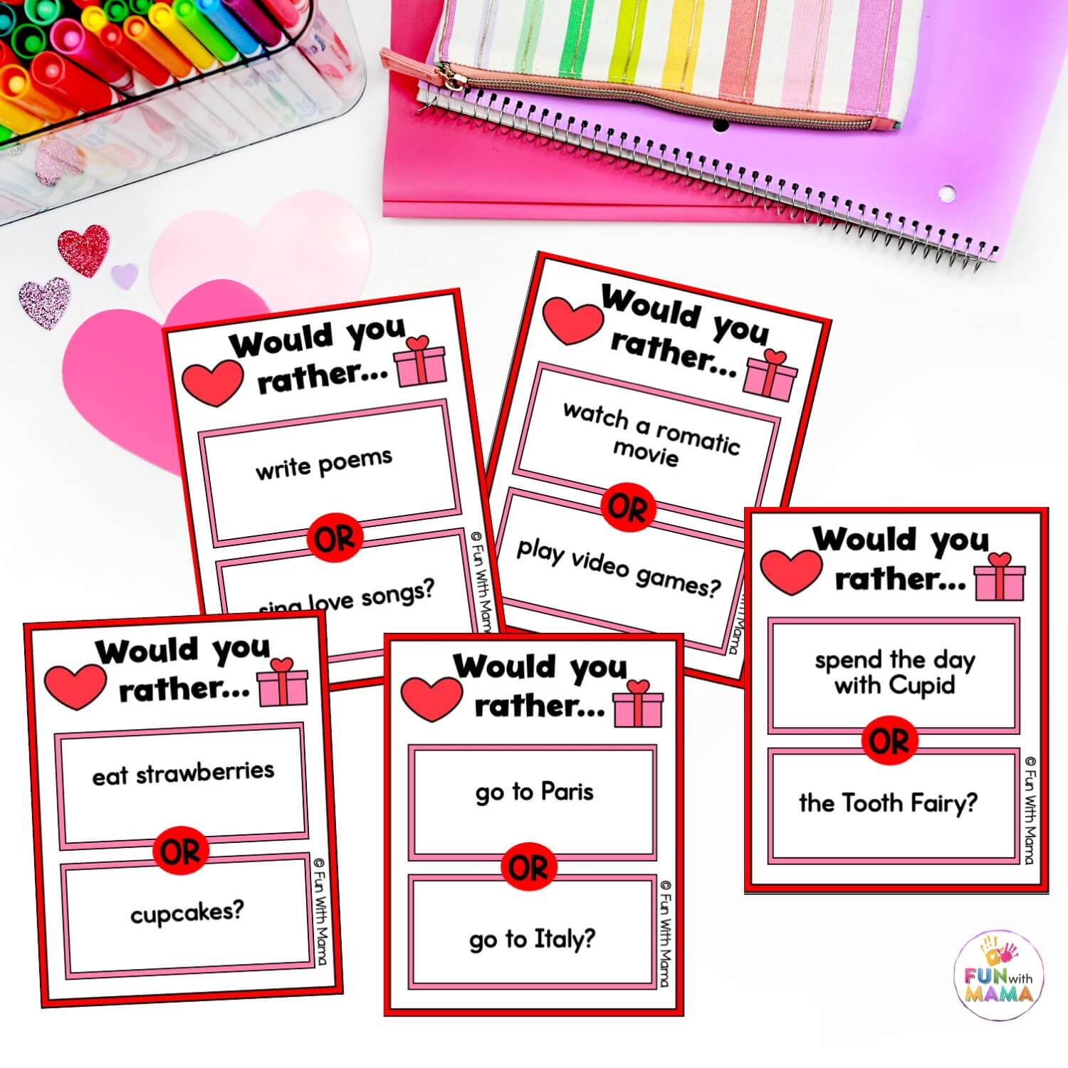 would you rather question cards for valentines