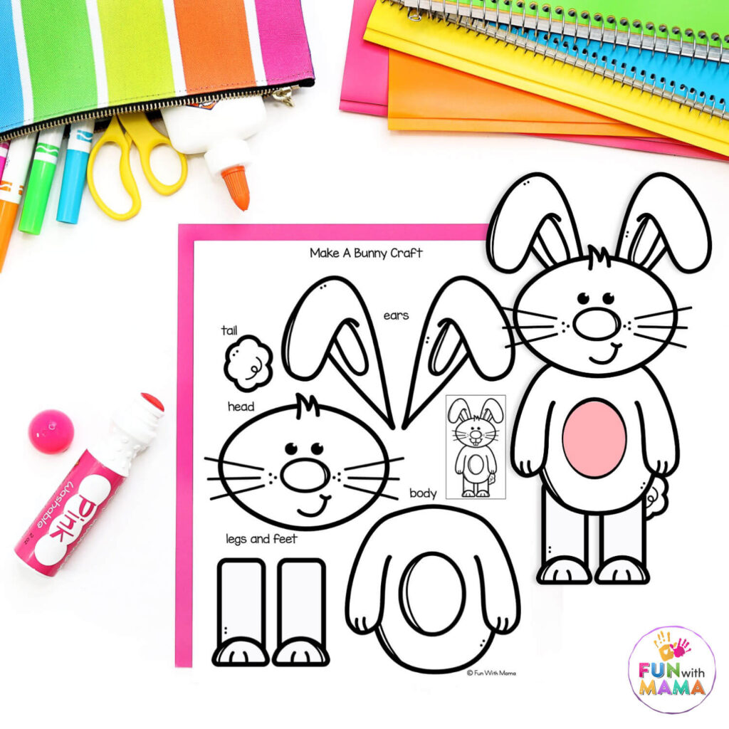 bunny craft easter printable activities