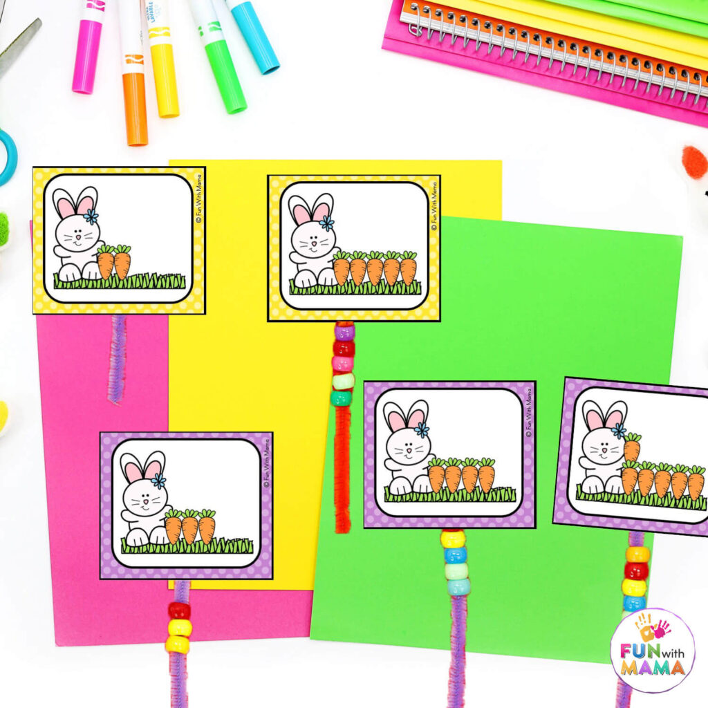 count the carrots easter printable activities