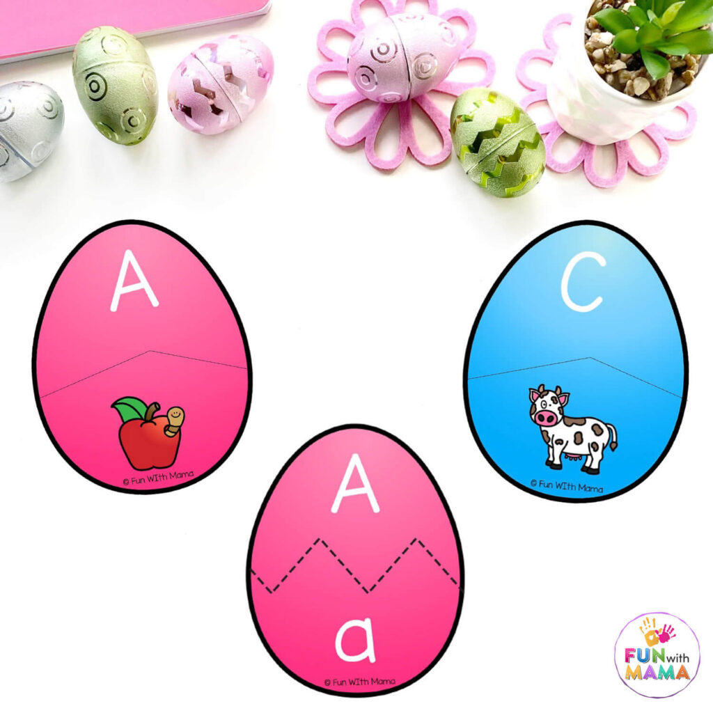alphabet matching easter printable activities